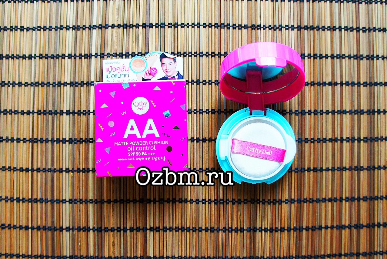 Тайский АА-кушон SPF50 PA+++ с контролем жирности кожи от Cathy Doll AA Matte Powder Cushion #23 оттенок натуральный бежевый 15 гр.